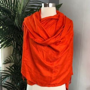 Kuna 100 % bamboo Vibrant Orange Lightweight Shawl Wrap